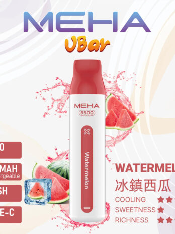 【MEHA VBar】魅嗨小白條 8500口拋棄式電子煙 650mAh可充電 3%丁鹽 冰爽水果系列 現貨秒發