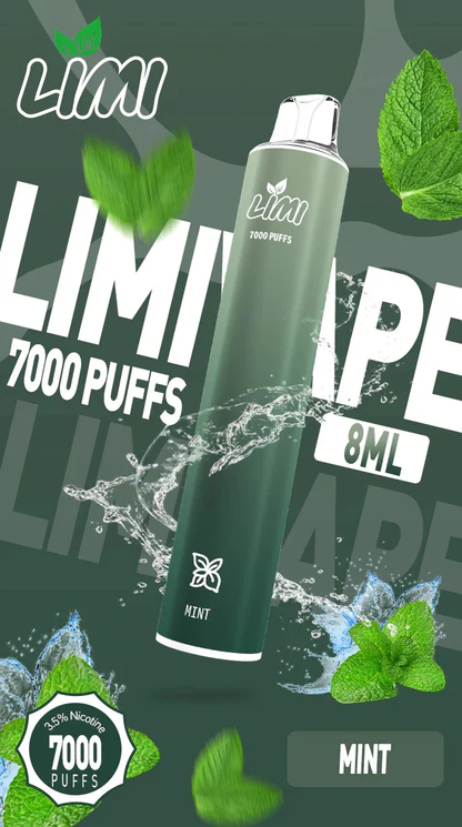 【LIMI】7000口拋棄式電子煙 吸氣即亮LED燈條 8ml 650mAh可充電 3.5%尼古丁鹽 冰感水果系列 現貨秒發:圖片 2