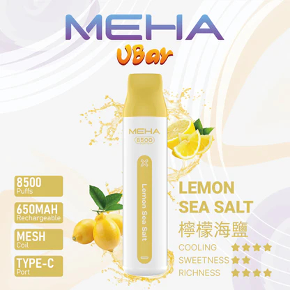 【MEHA VBar】魅嗨小白條 8500口拋棄式電子煙 650mAh可充電 3%丁鹽 冰爽水果系列 現貨秒發:圖片 4