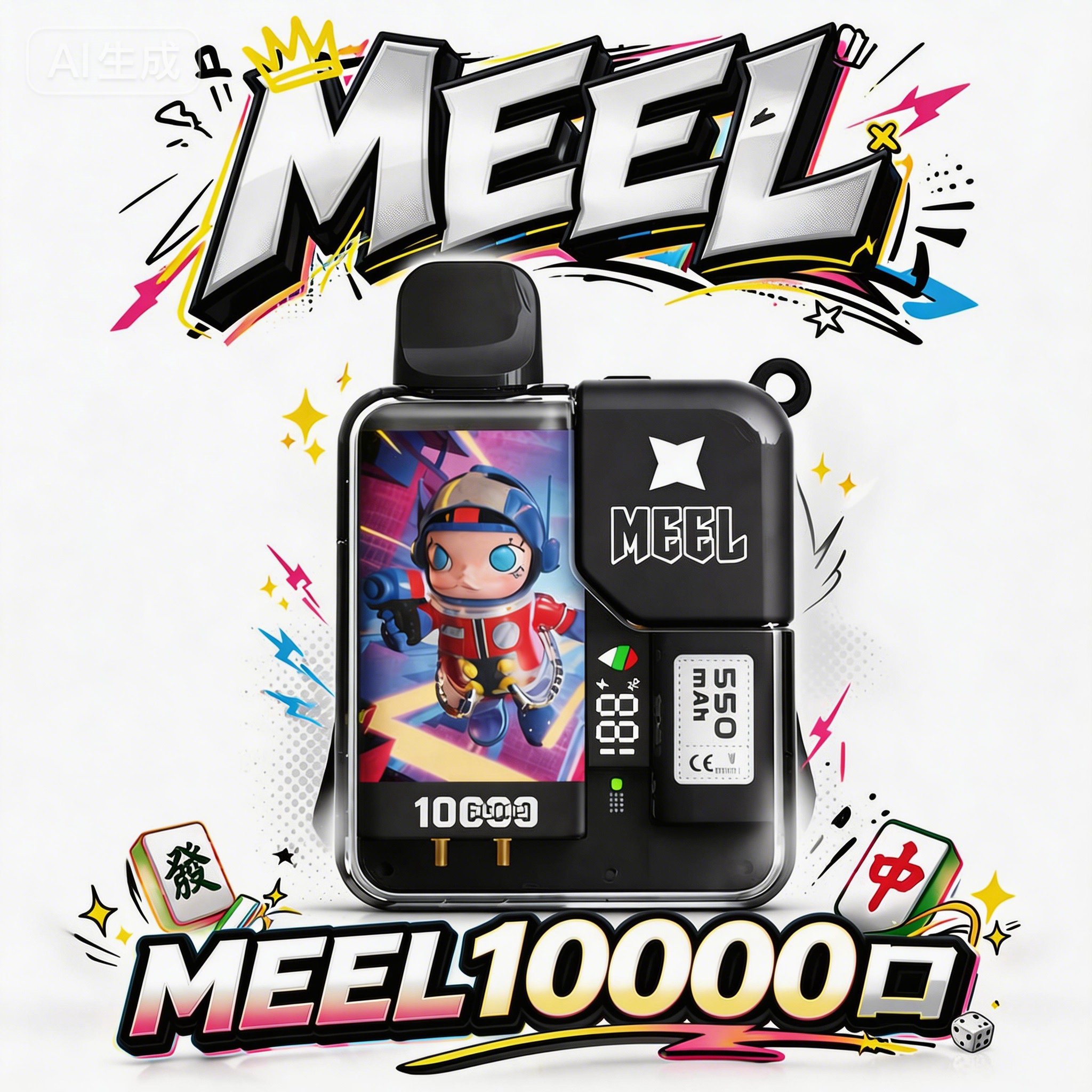 Meel Boost 麻將盒子 10000口拋棄式電子煙 可充電 8.5ml大容量 550mAh Mesh霧化 台灣現貨